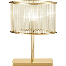 Lampe de bureau d&#39;art de salon de chevet décoratif en verre métallique moderne d&#39;hôtel